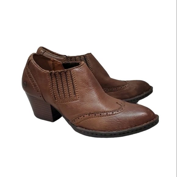 NEW Born Women Ankle Leather Block Heels Shoes sz 8 - Picture 1 of 14
